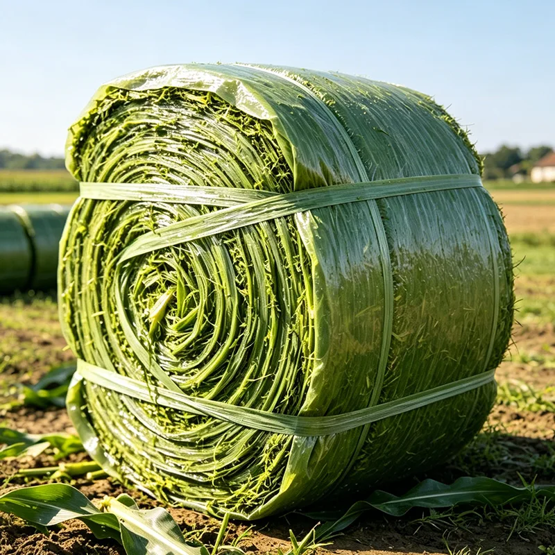 Stretch Wrap Baled Corn Silage